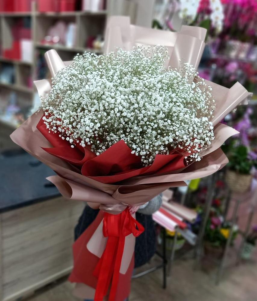 Букет Белые хлопья в Алтухово Букет цветов из: Гипсофила в Алтухово