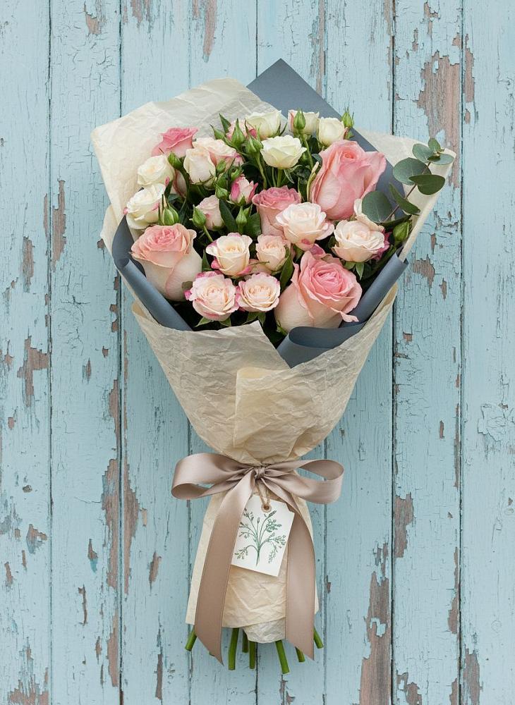 Букет нежный и розовый в Алтухово Букет цветов из: Розы в Алтухово