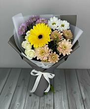 Букет цветов из:  Розы, Герберы и Хризантемы в Алтухово