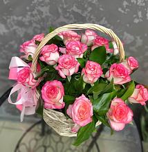 Цветочная композиция из Розы в корзине в Алтухово