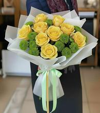 Букет цветов из:  Хризантемы и Розы в Алтухово