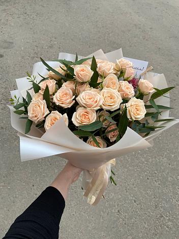 Букет Кремовые розы Латте в Алтухово