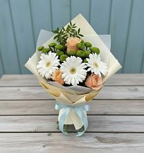 Букет цветов из:  Герберы, Розы и Хризантемы в Алтухово